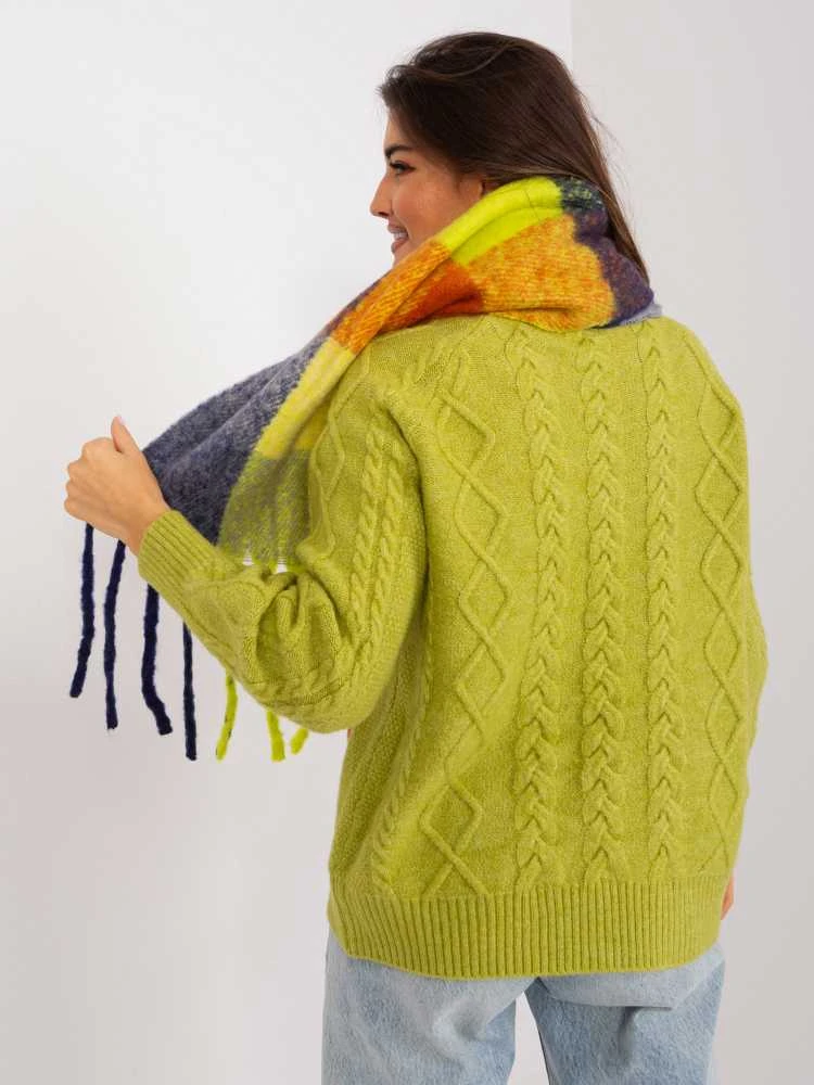 Wool Fashion Italia Ryškus spalvingas šiltas šalikas: Dydis - Universalus
