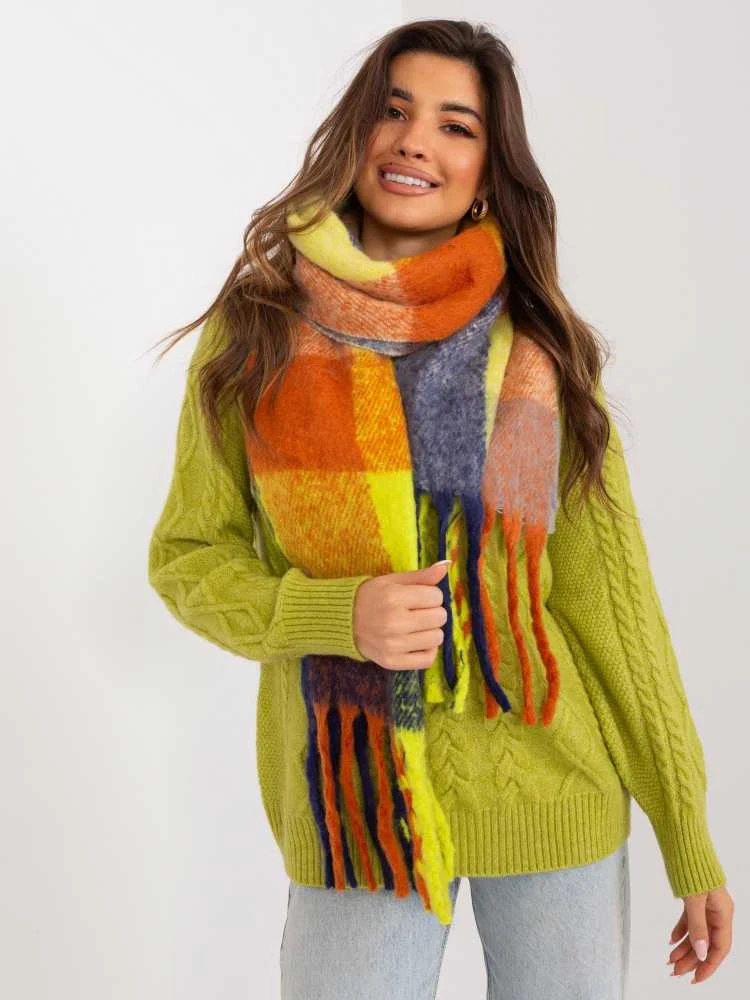 Wool Fashion Italia Ryškus spalvingas šiltas šalikas: Dydis - Universalus