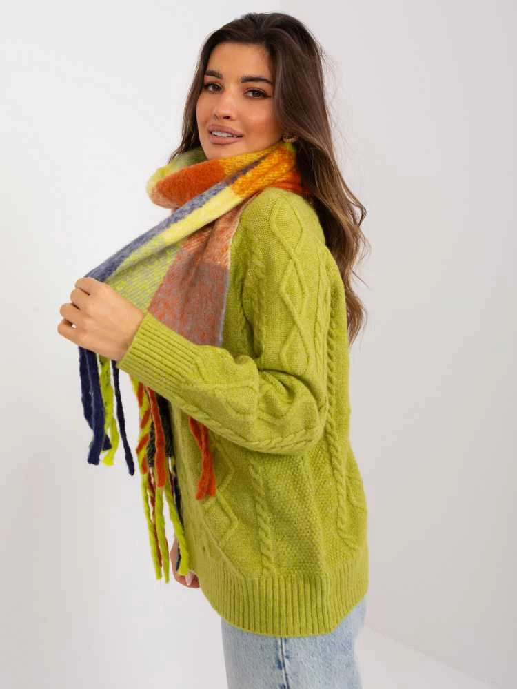 Wool Fashion Italia Ryškus spalvingas šiltas šalikas: Dydis - Universalus