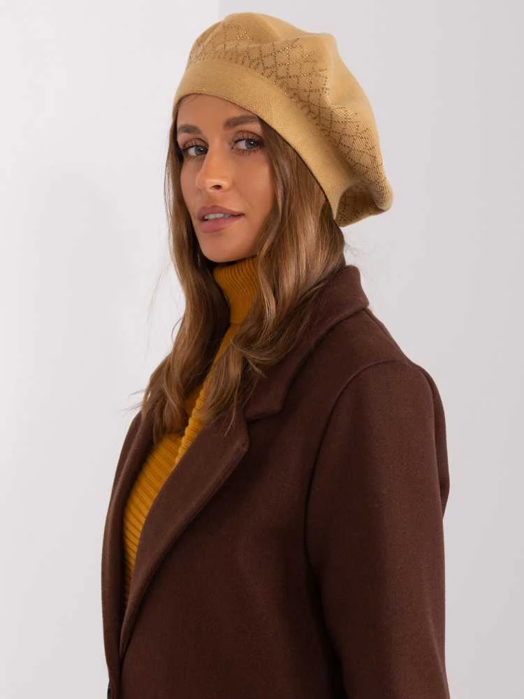 Kepurė Wool Fashion Italia Šilta moteriška beretė: Dydis - Universalus