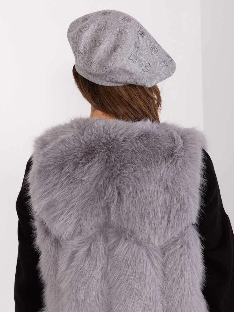 Kepurė Wool Fashion Italia Šilta moteriška žieminė beretė: Dydis - Universalus
