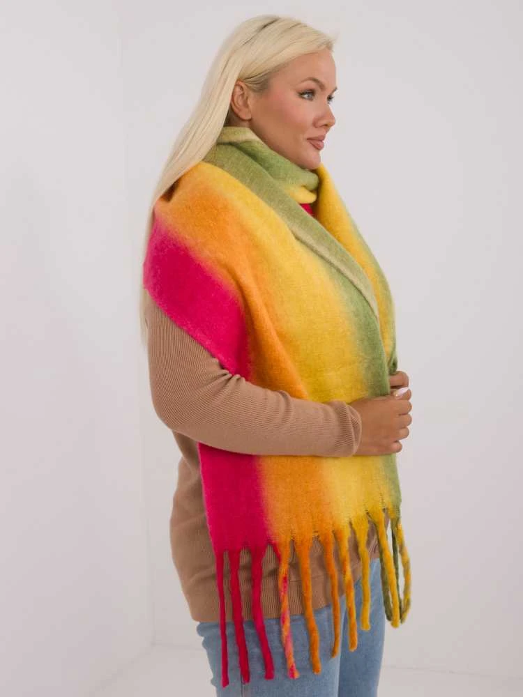 Wool Fashion Italia Šiltas ilgas šalikas: Dydis - Universalus