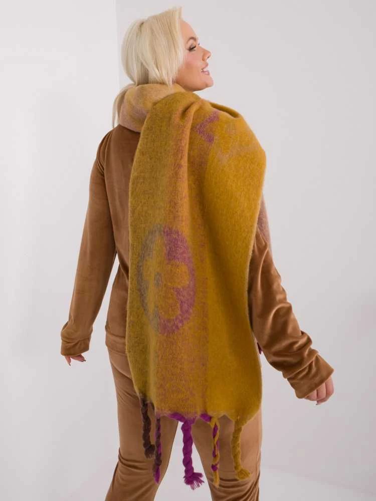 Wool Fashion Italia Šiltas ilgas šalikas: Dydis - Universalus