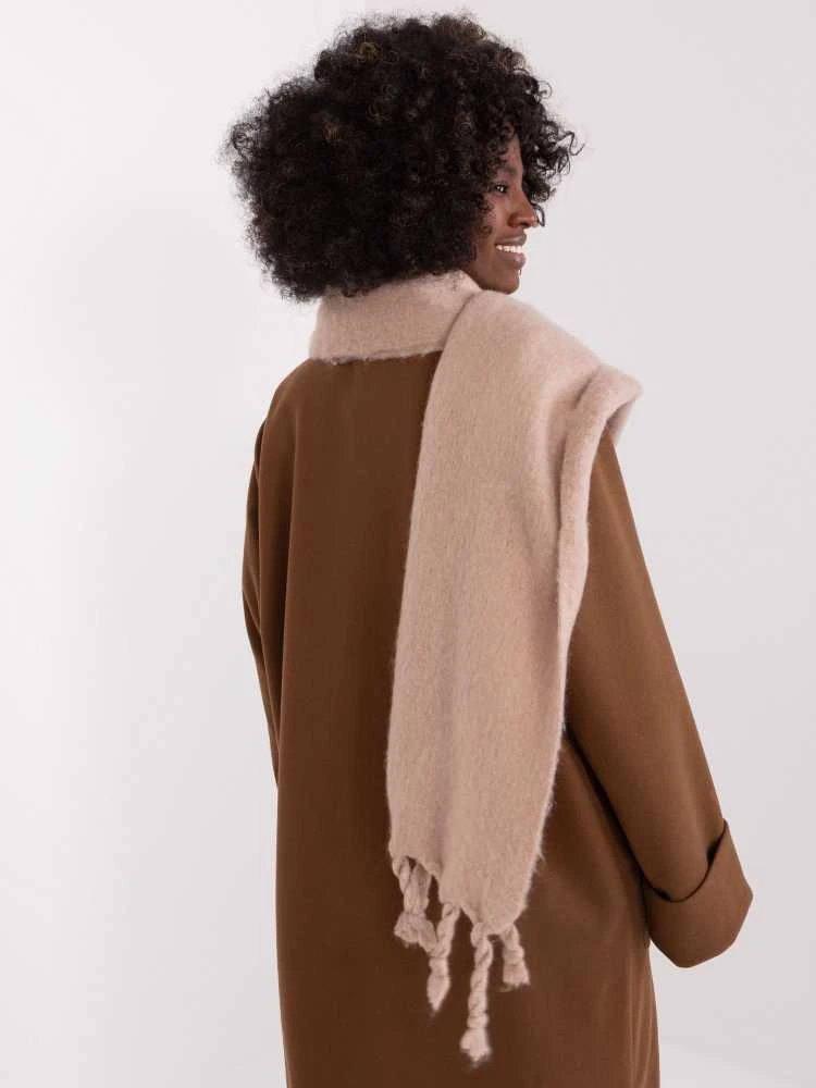 Wool Fashion Italia Smėlio spalvos šiltas šalikas: Dydis - Universalus