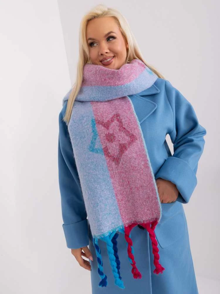 Wool Fashion Italia Spalvingas ilgas šalikas: Dydis - Universalus