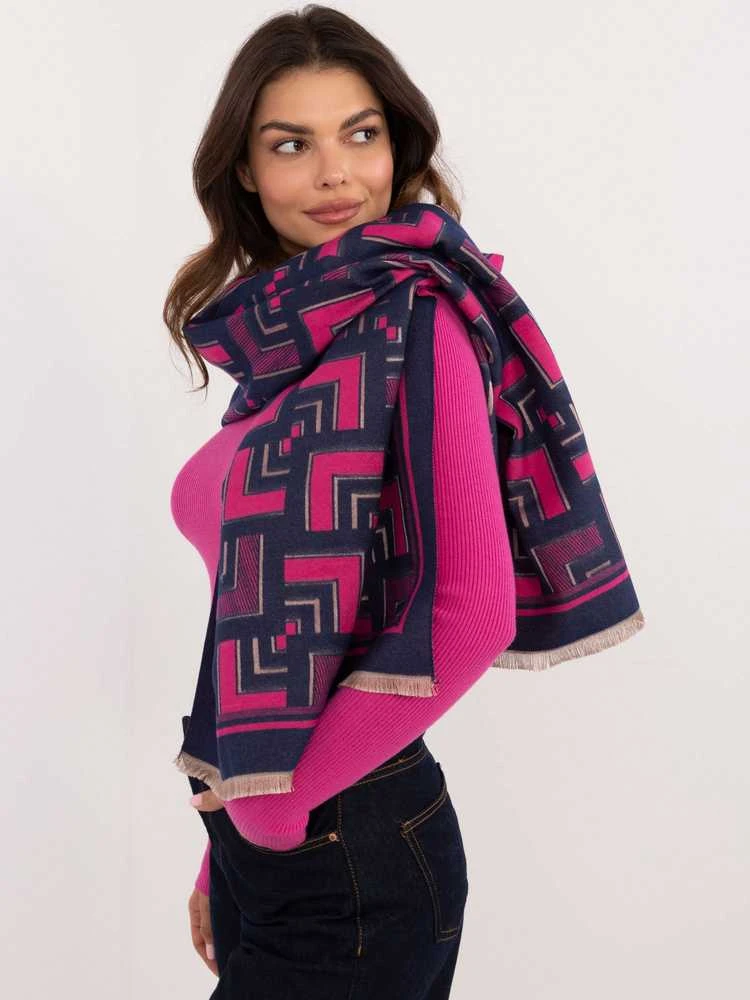 Wool Fashion Italia Spalvingas šalikas su vilna: Dydis - Universalus
