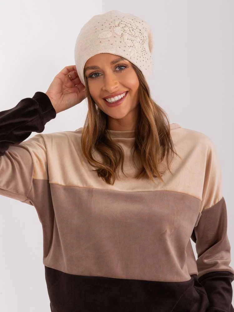 Wool Fashion Italia Stilinga moteriška žieminė kepurė: Dydis - Universalus