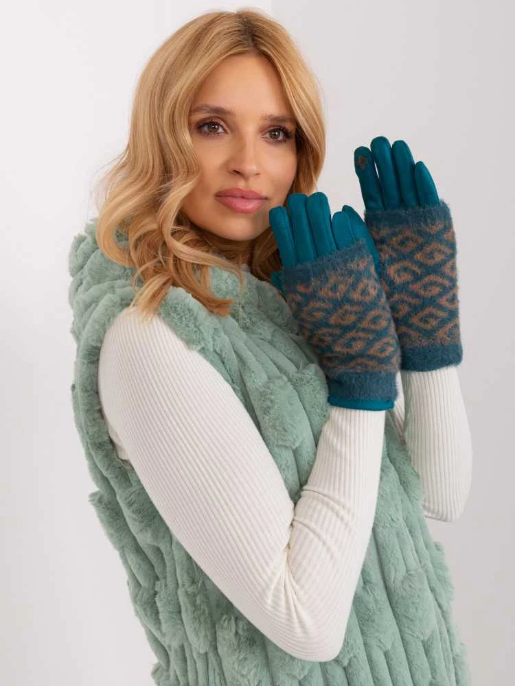 Wool Fashion Italia Žieminės pirštinės iš dviejų dalių: Dydis - S/M