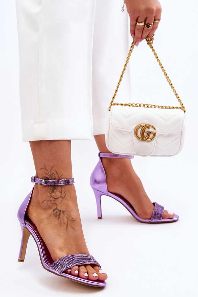 WS1 Violetinės spalvos elegantiškos basutės