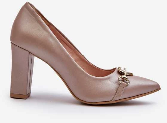 Zazoo Elegantiški natūralios odos aukštakulniai