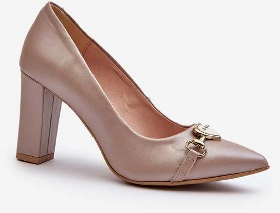 Zazoo Elegantiški natūralios odos aukštakulniai