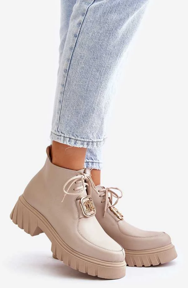 Zazoo Išskirtinio dizaino natūralios odos aulinukai
