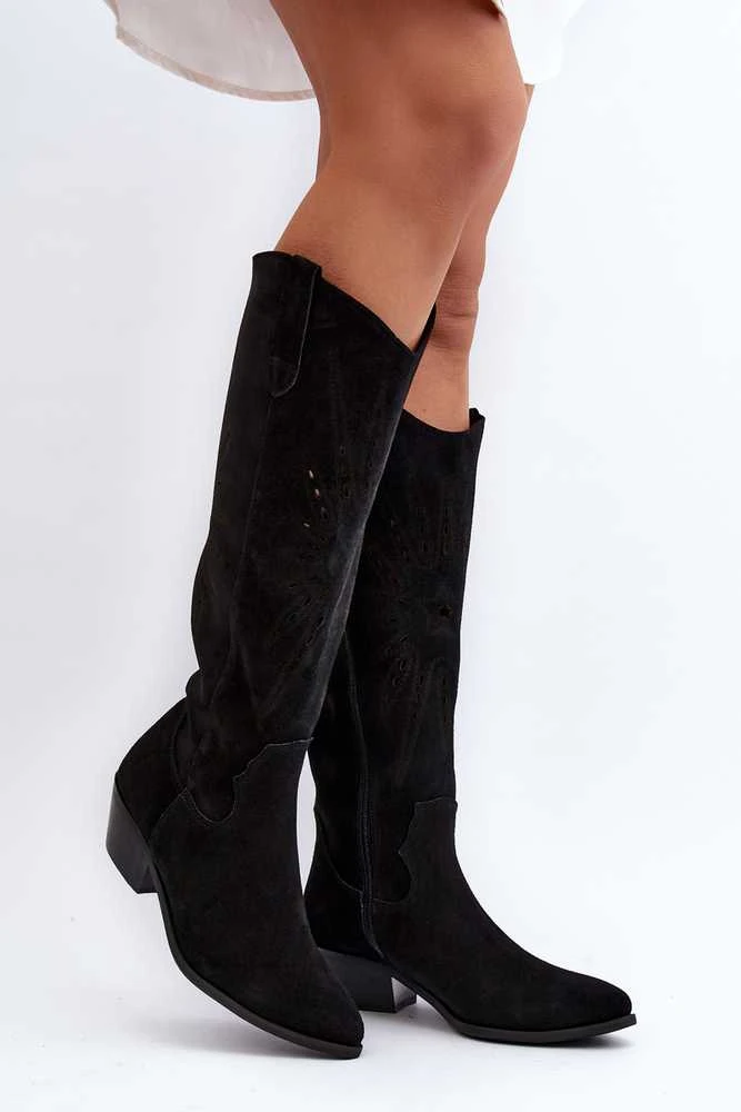 Zazoo Kaubojiško stiliaus natūralios odos ilgaauliai