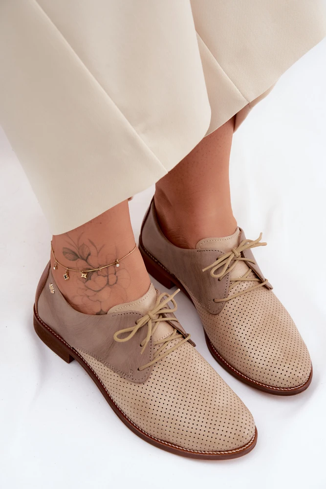 Zazoo Odiniai moteriški elegantiški bateliai su raišteliais
