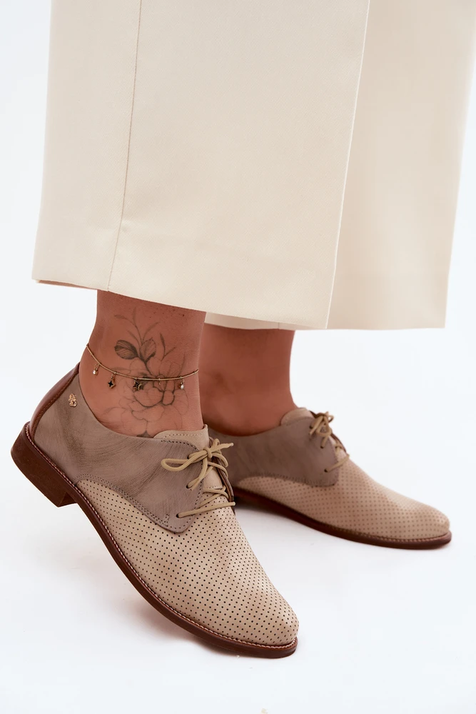 Zazoo Odiniai moteriški elegantiški bateliai su raišteliais