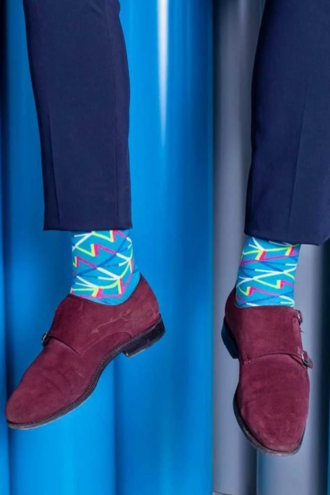 Zooksyrainbow Socks 3 poros originalaus dizaino kojinių dėžutėje