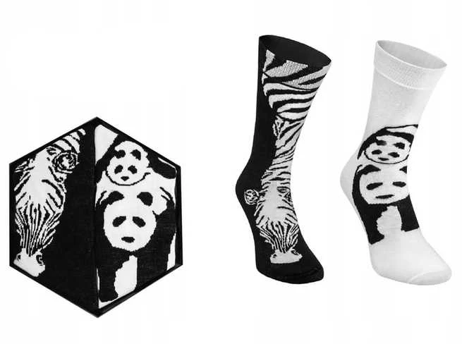 Zooksyrainbow Socks Kojinės su gyvūnų motyvais, 2 poros