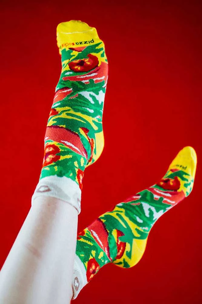 Zooksyrainbow Socks Rainbow Socks 1 Pair Italian Pizza Socks