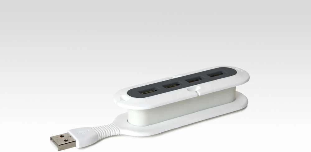 Quirky Keturių prievadų USB šakotuvas “Contort”