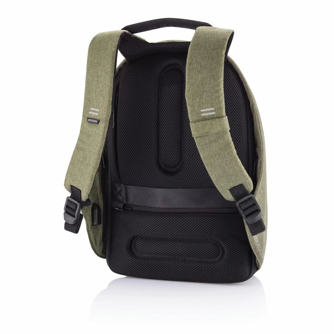Kuprinė su apsauga nuo vagių XD Design Bobby Hero Regular, Žalios spalvos