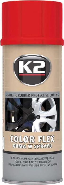 Gumuoti dažai K2 Color Flex, Raudona 400 ml