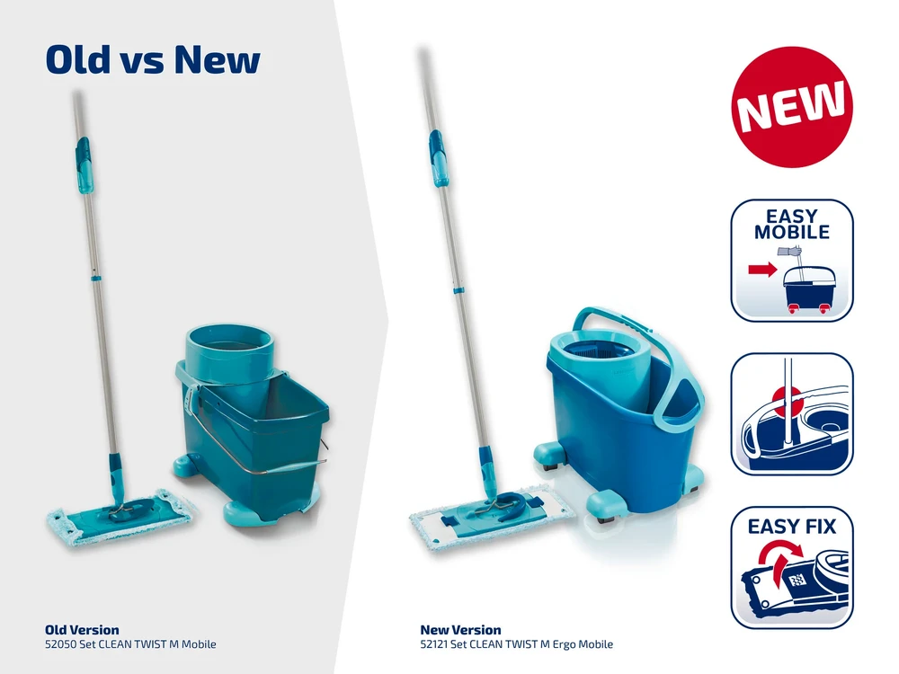 Grindų plovimo rinkinys Leifheit CLEAN TWIST M Ergo