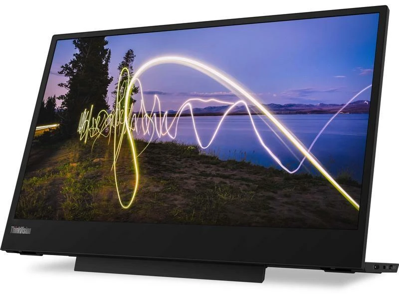 Monitorius Lenovo ThinkVision M15 15,6 colio, IPS, FHD, 1920 x 1080, 16:9, Įjungta: 6 ms Išjungta: 14 ms, 250 cd/m², Juodas, 1 x USB Type-C, 60 Hz
