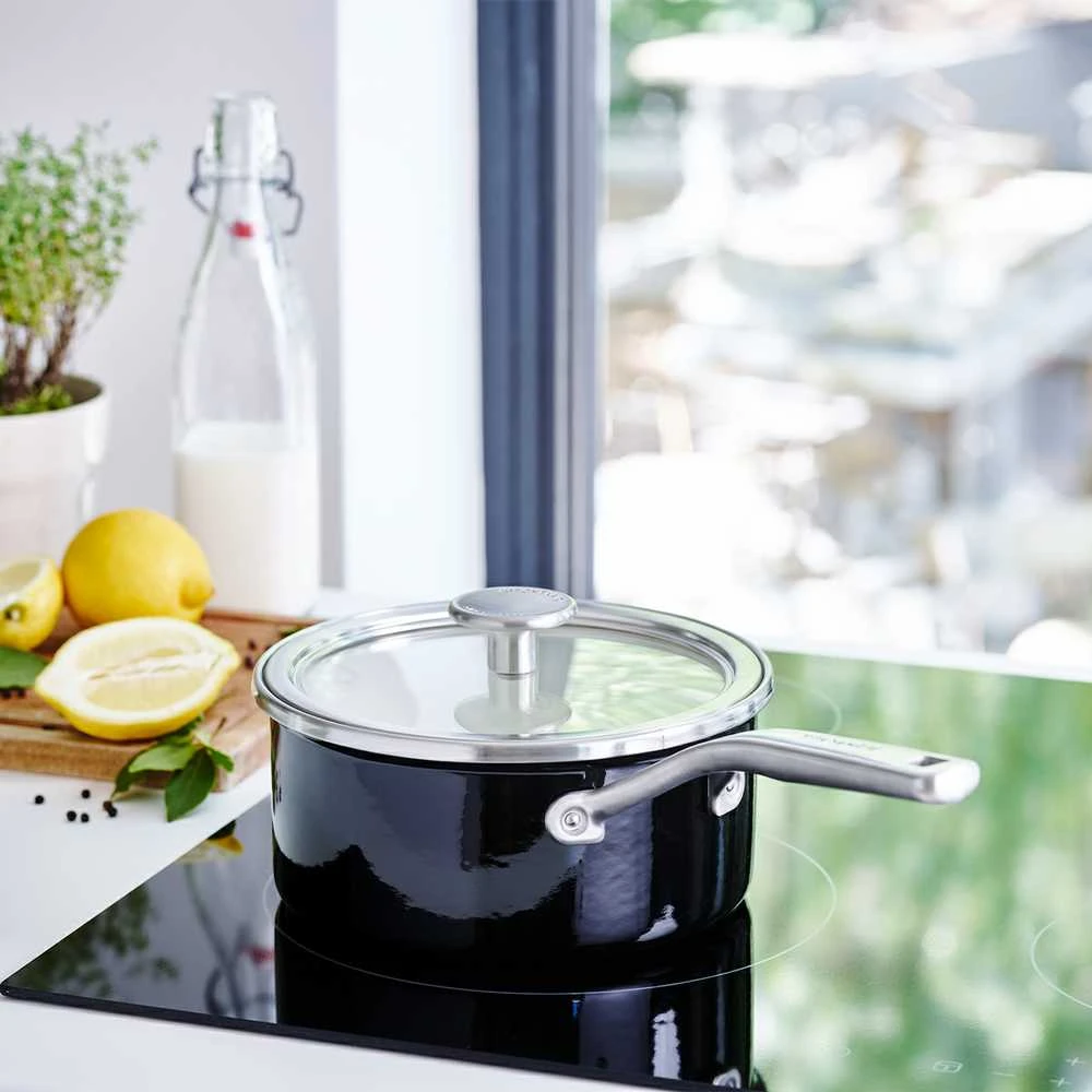 Kitchenaid 2 l emaliuotas puodas su dangčiu juodas