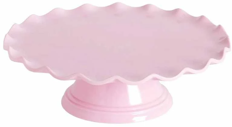 Allc Tortinė ant kojelės, rausva banguota 27cm