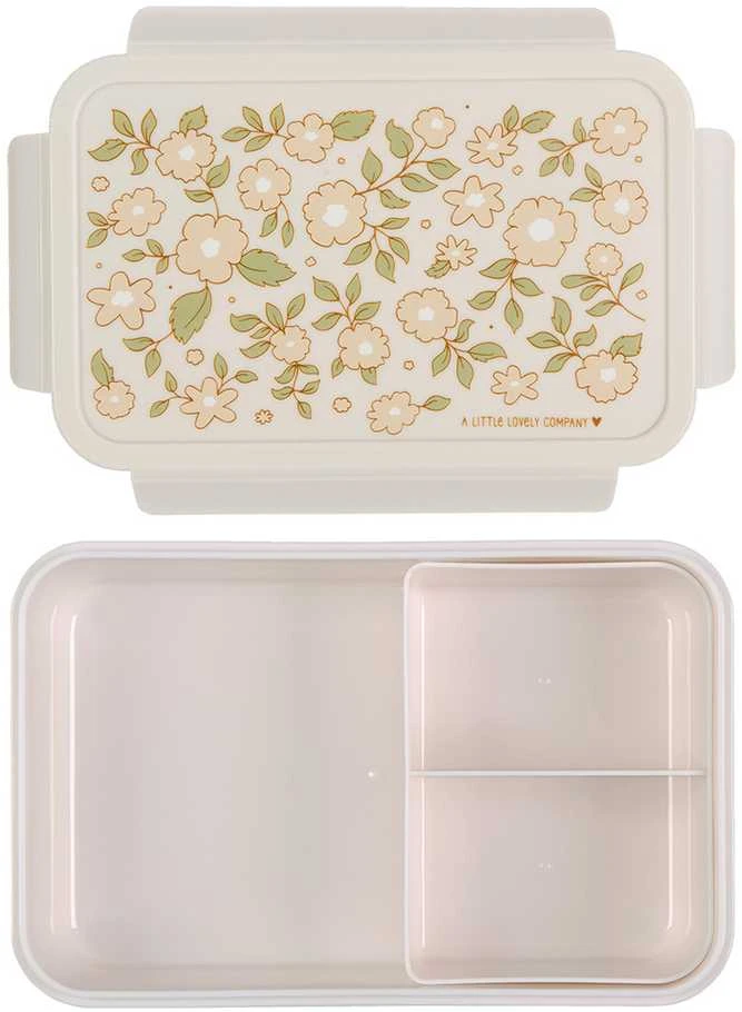 A Little Lovely Bento vaikiška priešpiečių dėžutė ‘Žiedai’ rožinė