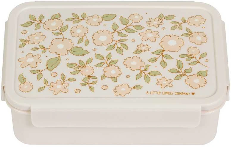 A Little Lovely Bento vaikiška priešpiečių dėžutė ‘Žiedai’ rožinė