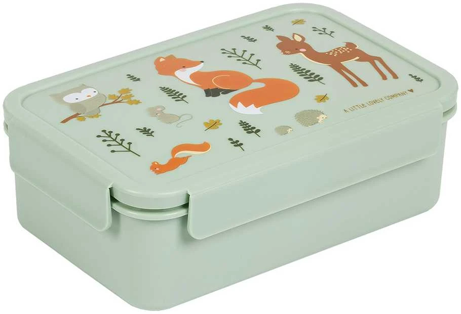 A Little Lovely Bento vaikiška priešpiečių dėžutė 'Miško gyventojai'