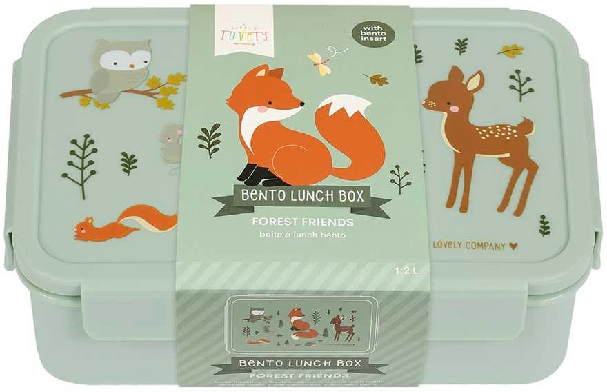 A Little Lovely Bento vaikiška priešpiečių dėžutė 'Miško gyventojai'
