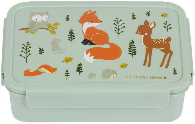A Little Lovely Bento vaikiška priešpiečių dėžutė 'Miško gyventojai'