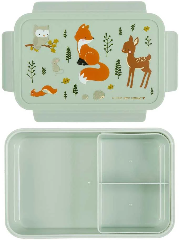 A Little Lovely Bento vaikiška priešpiečių dėžutė 'Miško gyventojai'
