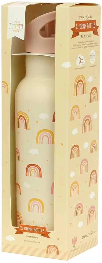 A Little Lovely Vaikiška gertuvė iš nerūdijančio plieno 'Vaivorykštės' - 500 ml