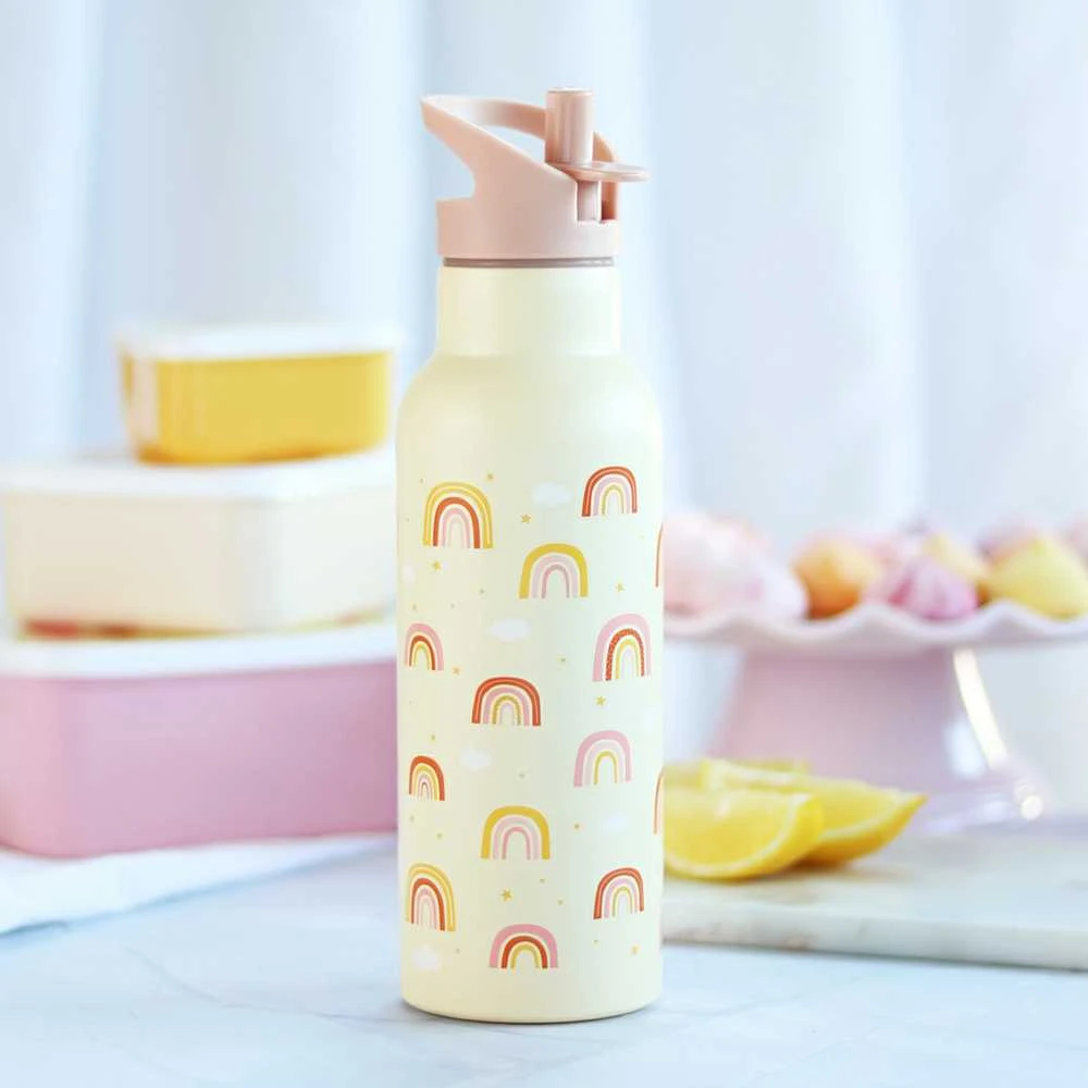 A Little Lovely Vaikiška gertuvė iš nerūdijančio plieno 'Vaivorykštės' - 500 ml