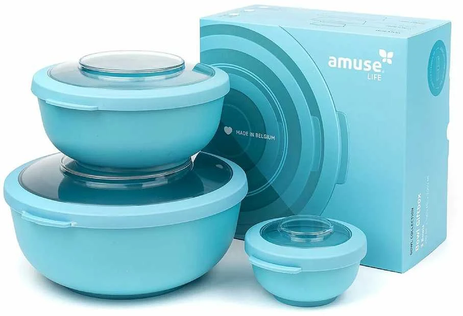 Amuse švieži indeliai 2000 ml mėlynos spalvos polipropileno 6 vnt