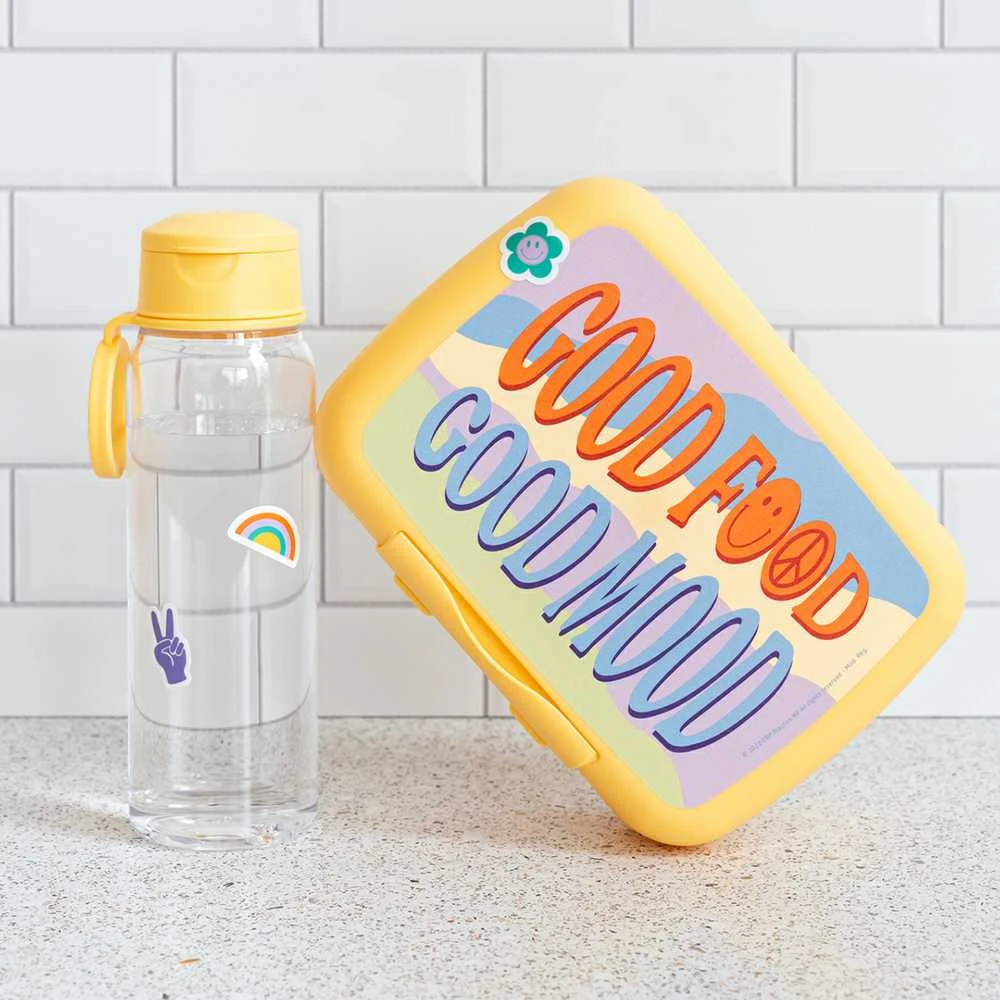 Gertuvė Amuse 500 ml vandens butelis su Flower Power rankena