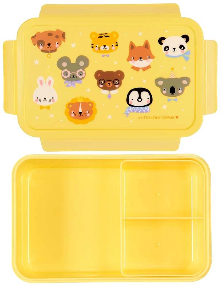 A Little Lovely Bento vaikiška priešpiečių dėžutė 'Gyvūnai'