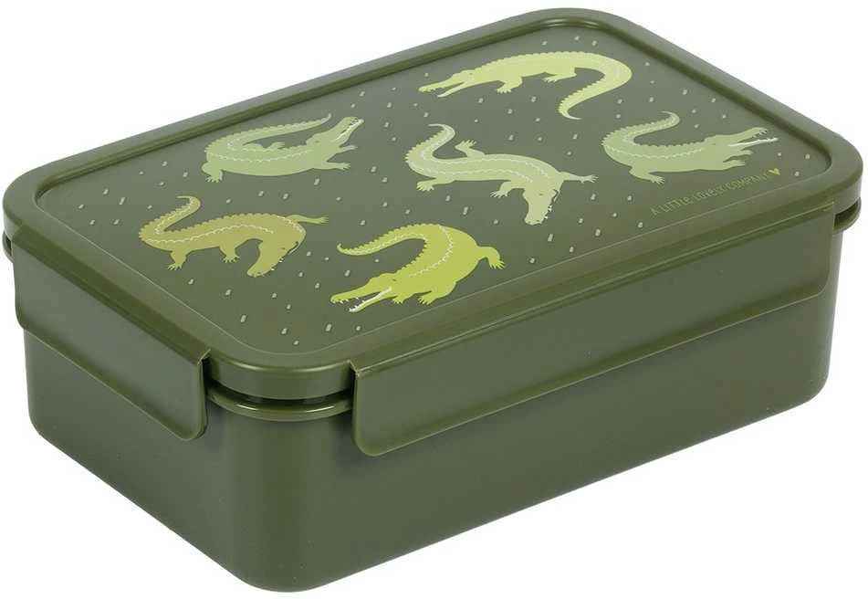A Little Lovely Bento vaikiška priešpiečių dėžutė ‘Krokodilai’