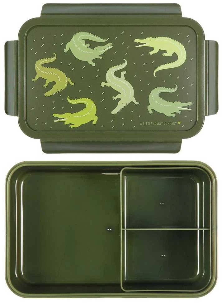 A Little Lovely Bento vaikiška priešpiečių dėžutė ‘Krokodilai’