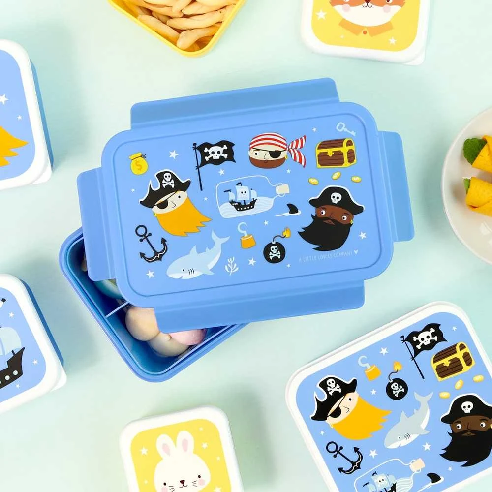 A Little Lovely Bento vaikiška priešpiečių dėžutė 'Piratai'