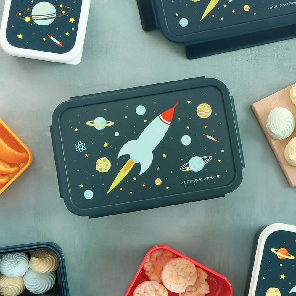 A Little Lovely Bento vaikiška priešpiečių dėžutė 'Kosmosas'