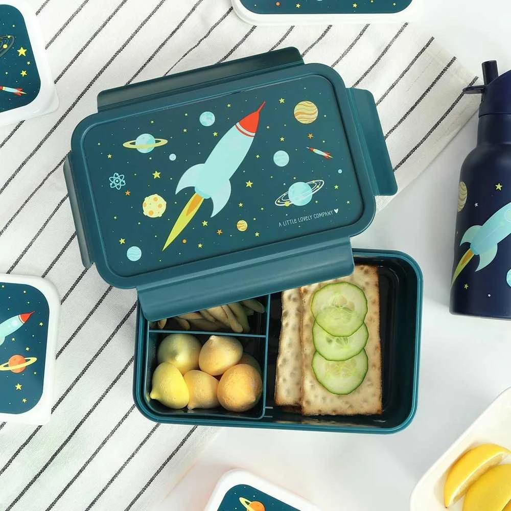 A Little Lovely Bento vaikiška priešpiečių dėžutė 'Kosmosas'