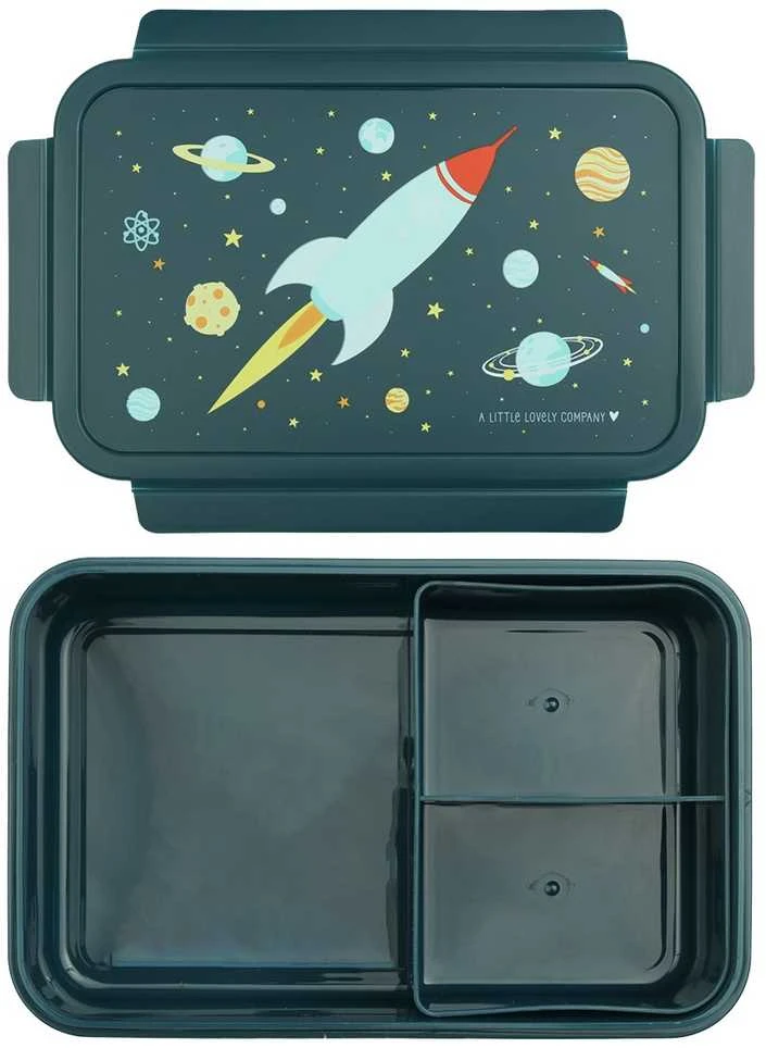 A Little Lovely Bento vaikiška priešpiečių dėžutė 'Kosmosas'