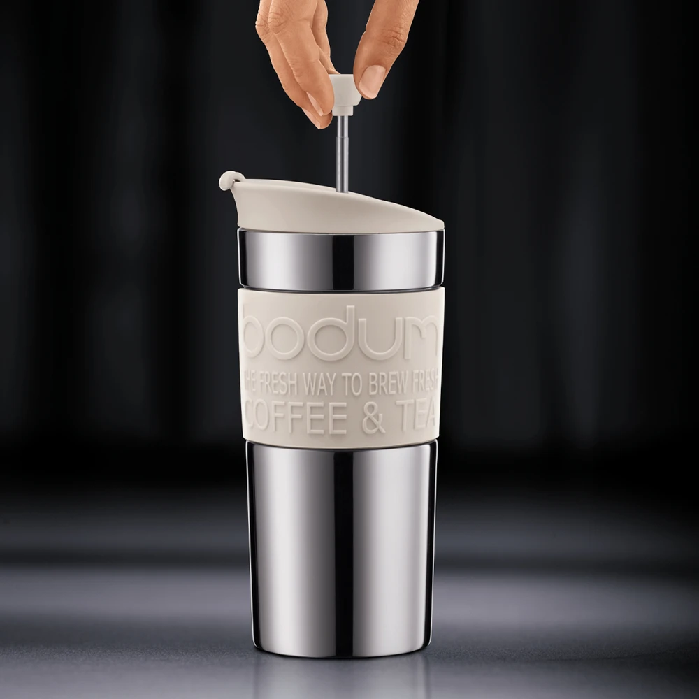 Bodum kelioninis kavos aparatas, 350 ml, balkšvas