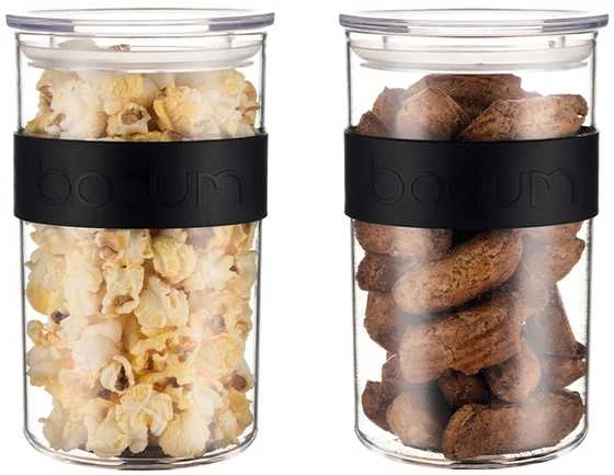 Bodum Presso 1L juodos laikymo talpos, 2 vnt.