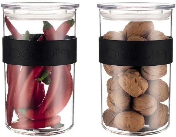 Bodum Presso 1L juodos laikymo talpos, 2 vnt.