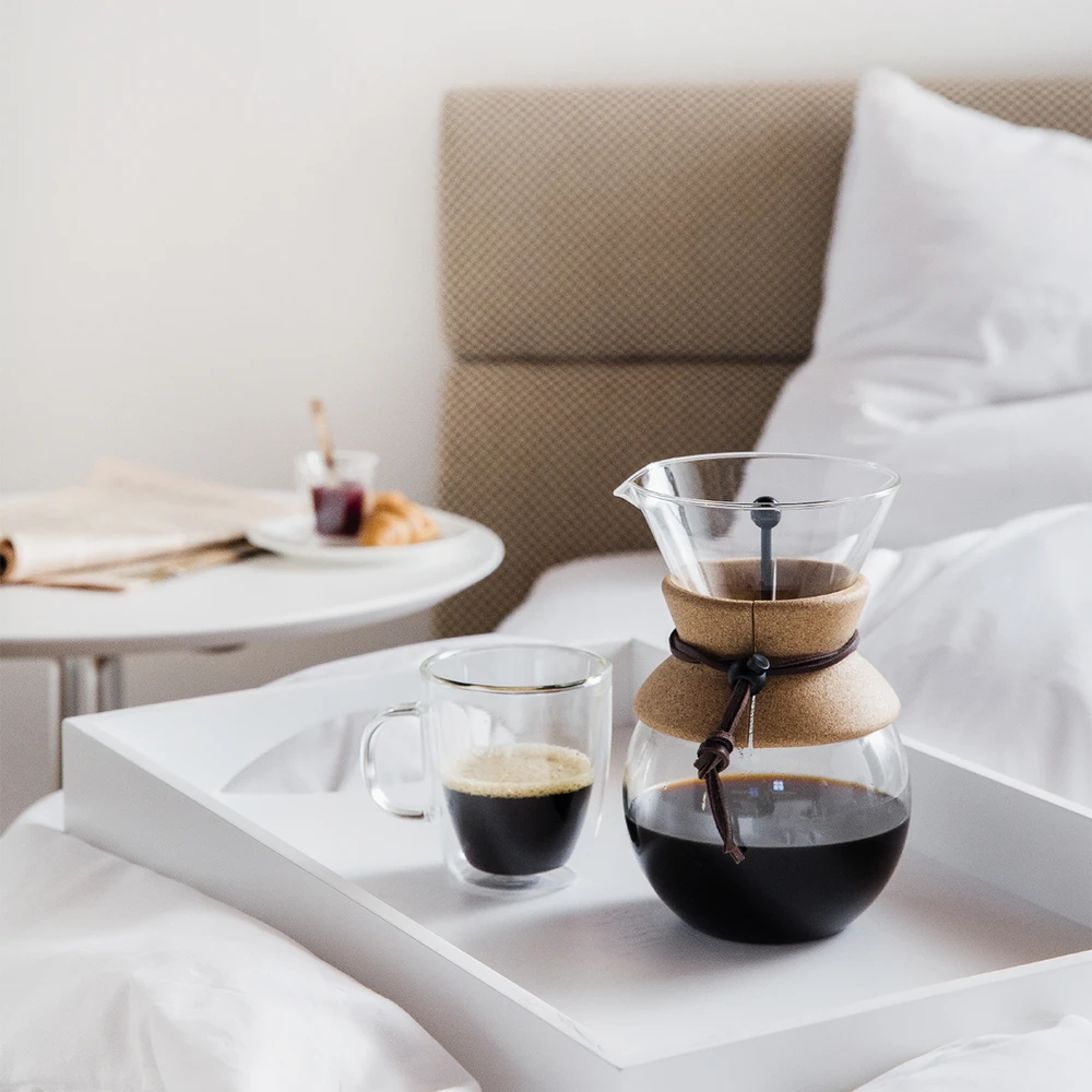 Bodum Bistro dvigubos sienelės puodeliai 300 ml 2 vnt. permatomi
